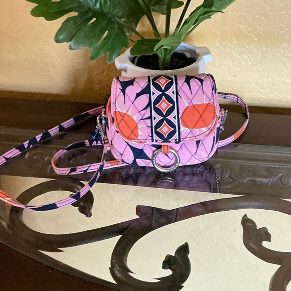Vera Bradley Handbags - Vera Bradley Pink and Orange Patterned Crossbody Bag